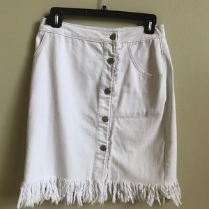 Anthropologie  size 2 white denim pencil skirt